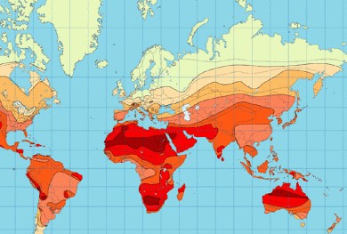 دابەشبونی تیشکی خۆر