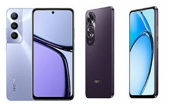 تایبەتمەندییەکانی هەردوو مۆبایلی Realme C65 و Oppo A60
